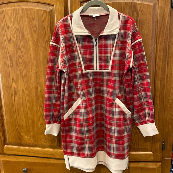 NWOT Entro plaid dress size small - Picture 2 of 8